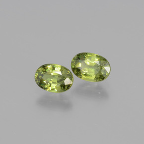 1.28 ct natürliche gelblich-grün Demantoider Granat-Edelsteine, Oval, VVS-VS