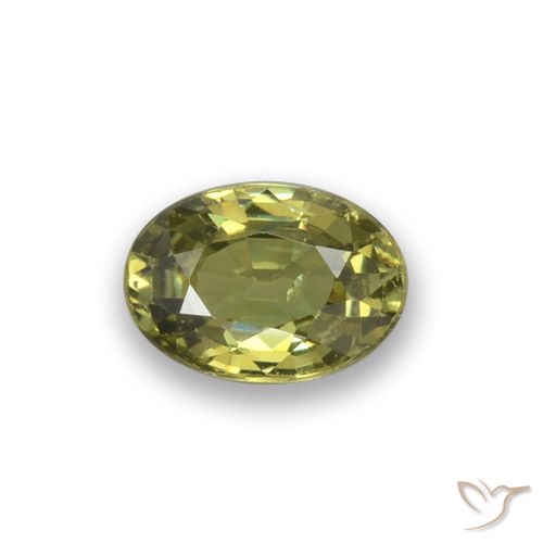 0.56ct Natürlicher Mittelgelb Demantoider Granat, Oval, VVS-VS