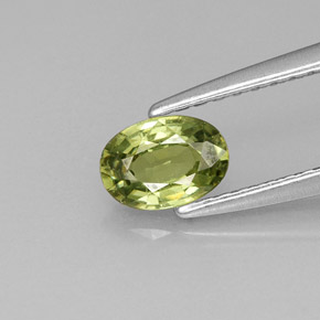 0,53 ctw natürlicher grüner Demantoid, Oval Schliff, VVS-VS
