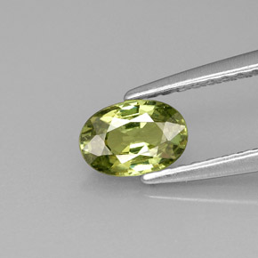 0,59 ctw natürlicher grüner Demantoid, Oval Schliff, VVS-VS
