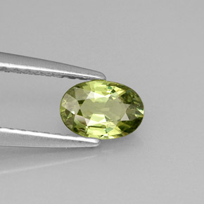 0,59 ctw natürlicher grüner Demantoid, Oval Schliff, VVS-VS