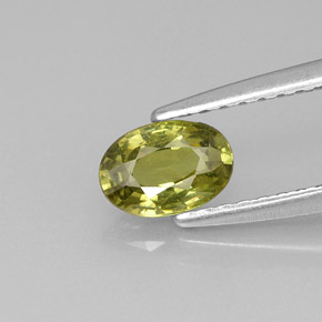0,57 ctw natürlicher grüner Demantoid, Oval Schliff, VVS-VS