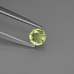 0,38 ctw natürlicher grüner Demantoid, Rundschliff, VS