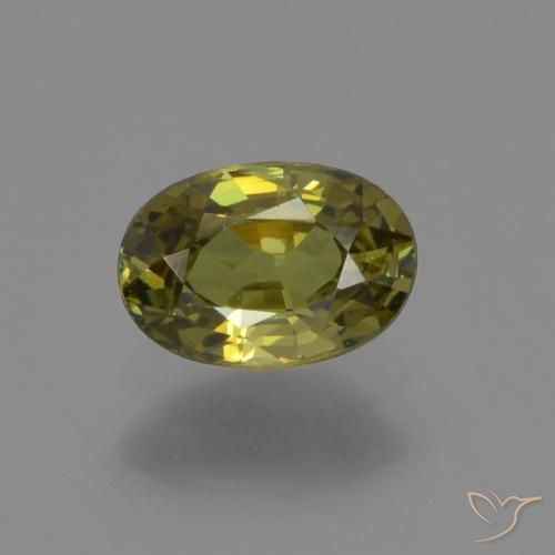 0.61ct Natürlicher Mittelgrün Demantoider Granat, Oval, VS
