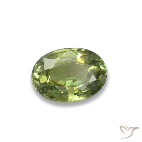 0,65 ctw natürlicher grüner Demantoid, Oval Schliff, VS