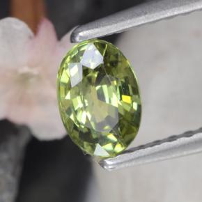 0,58 ctw natürlicher grüner Demantoid, Oval Schliff, VS