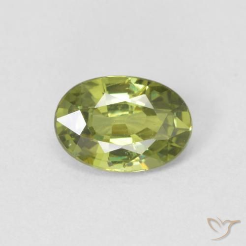 0.60ct Natürlicher Medium Light Green Demantoider Granat, Oval, VS