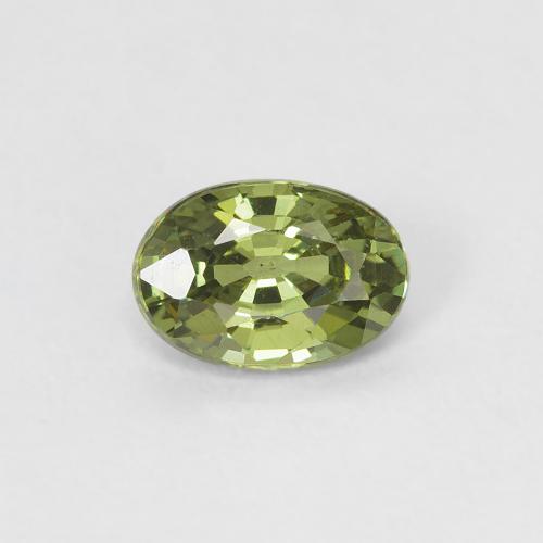 0,58 ctw natürlicher gelber Demantoid, Oval Schliff, VS