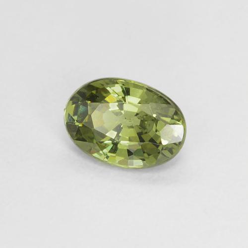 0,58 ctw natürlicher gelber Demantoid, Oval Schliff, VS