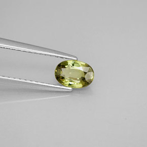 0,63 ctw natürlicher grüner Demantoid, Oval Schliff, VS