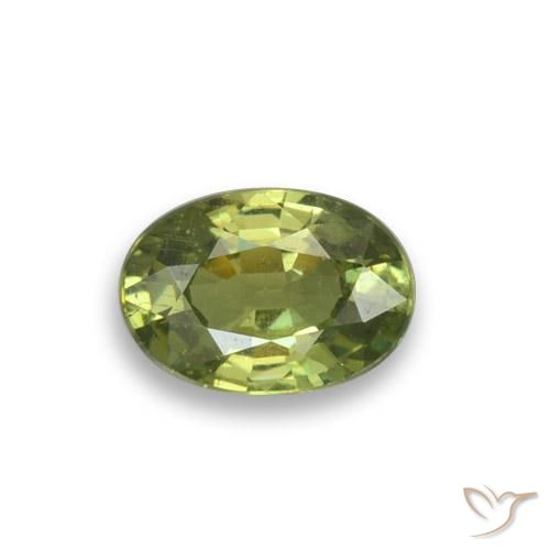 0.60ct Natürlicher gelblich-grün Demantoider Granat, Oval, VS