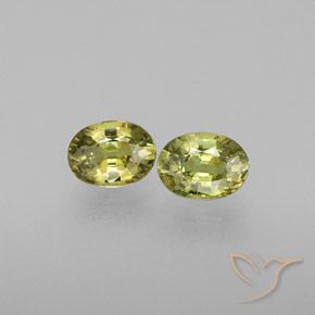 0.65ctw Natürlicher grünlich-gelb Demantoider Granat, Oval, VVS-VS