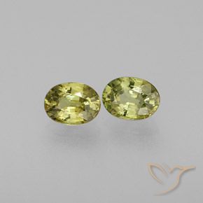 0.65 ct natürliche grünlich-gelb Demantoider Granat-Edelsteine, Oval, VVS-VS
