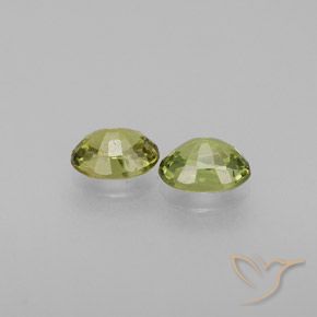 0.65 ct natürliche grünlich-gelb Demantoider Granat-Edelsteine, Oval, VVS-VS
