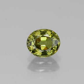 0,88 ctw natürlicher grüner Demantoid, Oval Schliff, VS