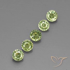 1.50 ct natürliche Olive Green  Demantoider Granat-Edelsteine, Runden, VVS-VS