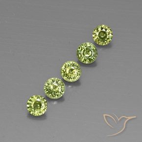 1.63 ct natürliche Olive Green  Demantoider Granat-Edelsteine, Runden, VVS-VS