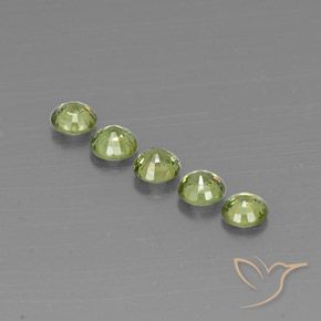 1.63 ct natürliche Olive Green  Demantoider Granat-Edelsteine, Runden, VVS-VS
