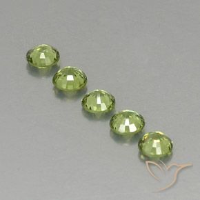 1.34 ct natürliche Helles Waldgrün Demantoider Granat-Edelsteine, Runden, VVS-VS