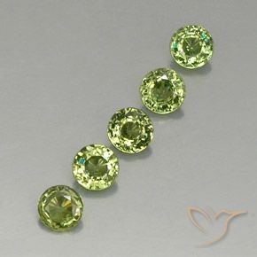 1.59 ct natürliche Warmes Grün Demantoider Granat-Edelsteine, Runden, VVS-VS