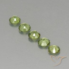 1.59 ct natürliche Warmes Grün Demantoider Granat-Edelsteine, Runden, VVS-VS