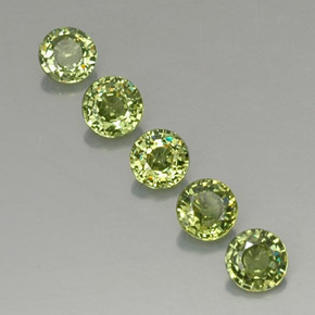  ct natürliche grüner Demantoid-Edelsteine, Rundschliff, VVS-VS