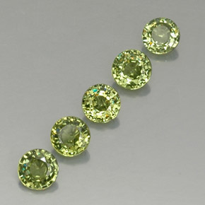  ct natürliche grüner Demantoid-Edelsteine, Rundschliff, VVS-VS