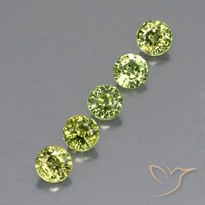 1.48 ct natürliche Leichtes lebendiges Grün Demantoider Granat-Edelsteine, Runden, VVS-VS
