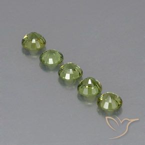 1.48 ct natürliche Leichtes lebendiges Grün Demantoider Granat-Edelsteine, Runden, VVS-VS