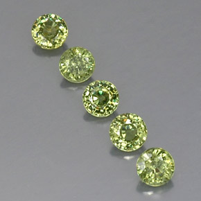 1,69 ct natürliche grüner Demantoid-Edelsteine, Rundschliff, VVS-VS