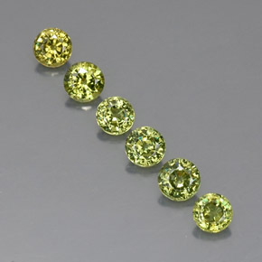  ct natürliche grüner Demantoid-Edelsteine, Rundschliff, VVS-VS