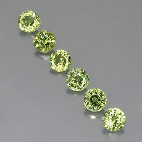  ct natürliche grüner Demantoid-Edelsteine, Rundschliff, VVS-VS