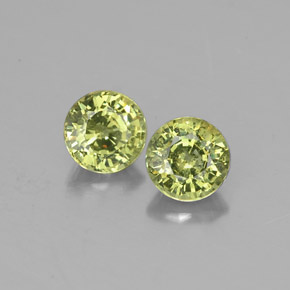  ct natürliche grüner Demantoid-Edelsteine, Rundschliff, VVS-VS
