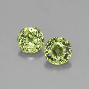  ct natürliche grüner Demantoid-Edelsteine, Rundschliff, VVS-VS