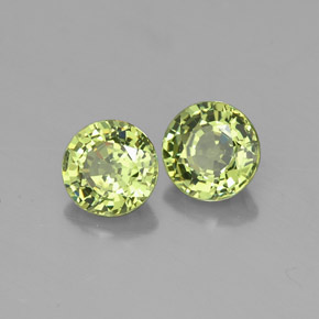  ct natürliche grüner Demantoid-Edelsteine, Rundschliff, VVS-VS