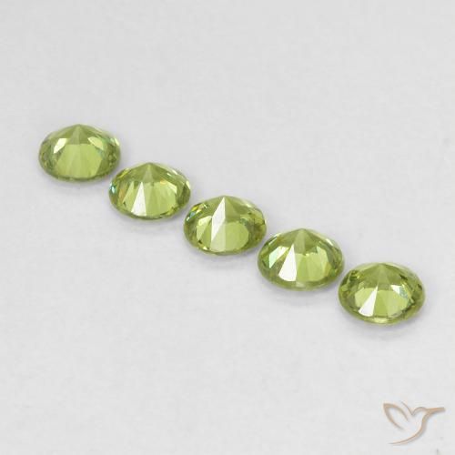 0.76 ct natürliche Leichtes lebendiges Grün Demantoider Granat-Edelsteine, Runden, VVS-VS