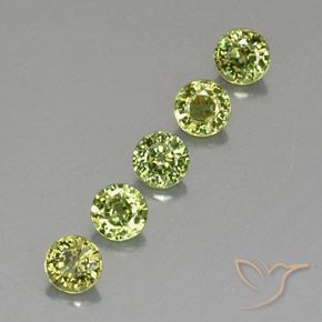 1.44 ct natürliche Yellow Green  Demantoider Granat-Edelsteine, Runden, VVS-VS