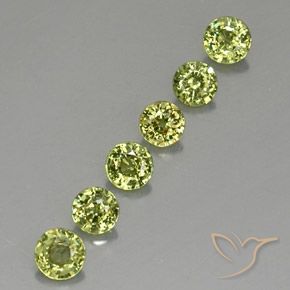 1.45 ct natürliche Olive Green  Demantoider Granat-Edelsteine, Runden, VVS-VS