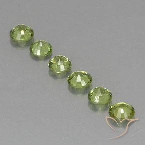 1.45 ct natürliche Olive Green  Demantoider Granat-Edelsteine, Runden, VVS-VS