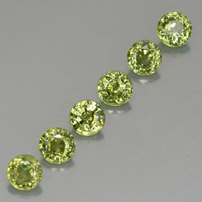  ct natürliche grüner Demantoid-Edelsteine, Rundschliff, VVS-VS
