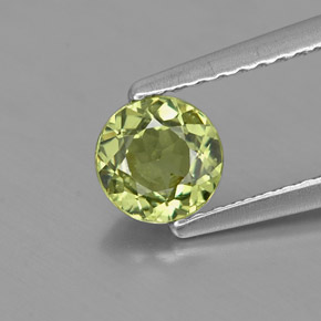 0,63 ctw natürlicher grüner Demantoid, Rundschliff, VS-SI