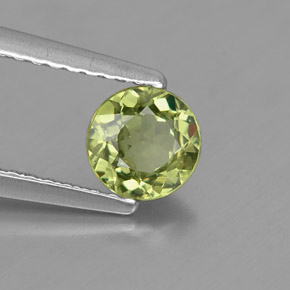 0,63 ctw natürlicher grüner Demantoid, Rundschliff, VS-SI
