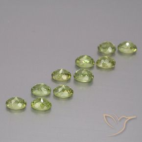 2.13 ct natürliche Mittelgrün Demantoider Granat-Edelsteine, Oval, VS