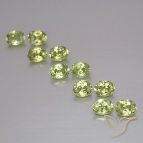 2.14 ct natürliche Olivgrün Demantoider Granat-Edelsteine, Oval, VS
