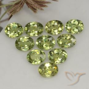2.19 ct natürliche Olivgrün Demantoider Granat-Edelsteine, Oval, VS