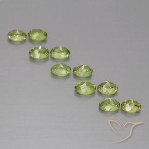 2.08 ct natürliche Olivgrün Demantoider Granat-Edelsteine, Oval, VS
