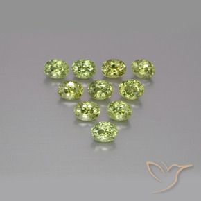 2.73 ct natürliche Helles Erdgrün Demantoider Granat-Edelsteine, Oval, VS
