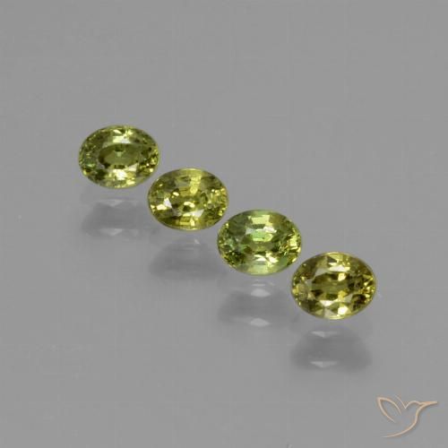 0.95 ct natürliche gelblich-grün Demantoider Granat-Edelsteine, Oval, VS