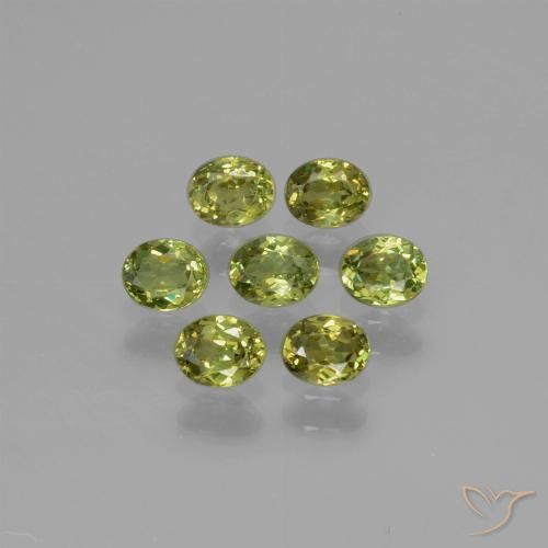 1.50ctw Natürlicher gelblich-grün Demantoider Granat, Oval, VS