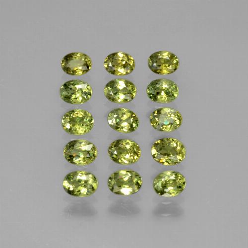 3.34 ct natürliche Warmes Grün Demantoider Granat-Edelsteine, Oval Schliff, VS
